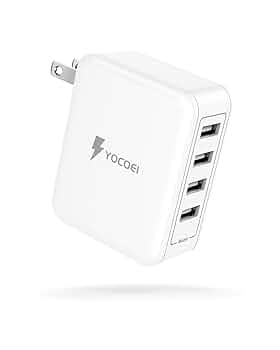 Amazon | YOCOEI 40W USB急速充電器 (4ポート/折り畳み式/超